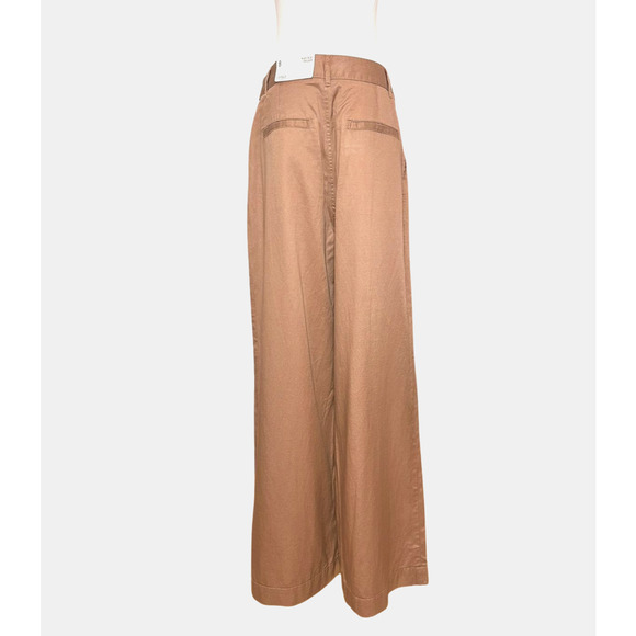 A New Approach NWT Camel Brown High Rise Wide Leg Dress Trouser Pants Size 8 - Picture 5 of 9